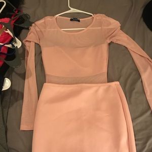 Pink mesh dress